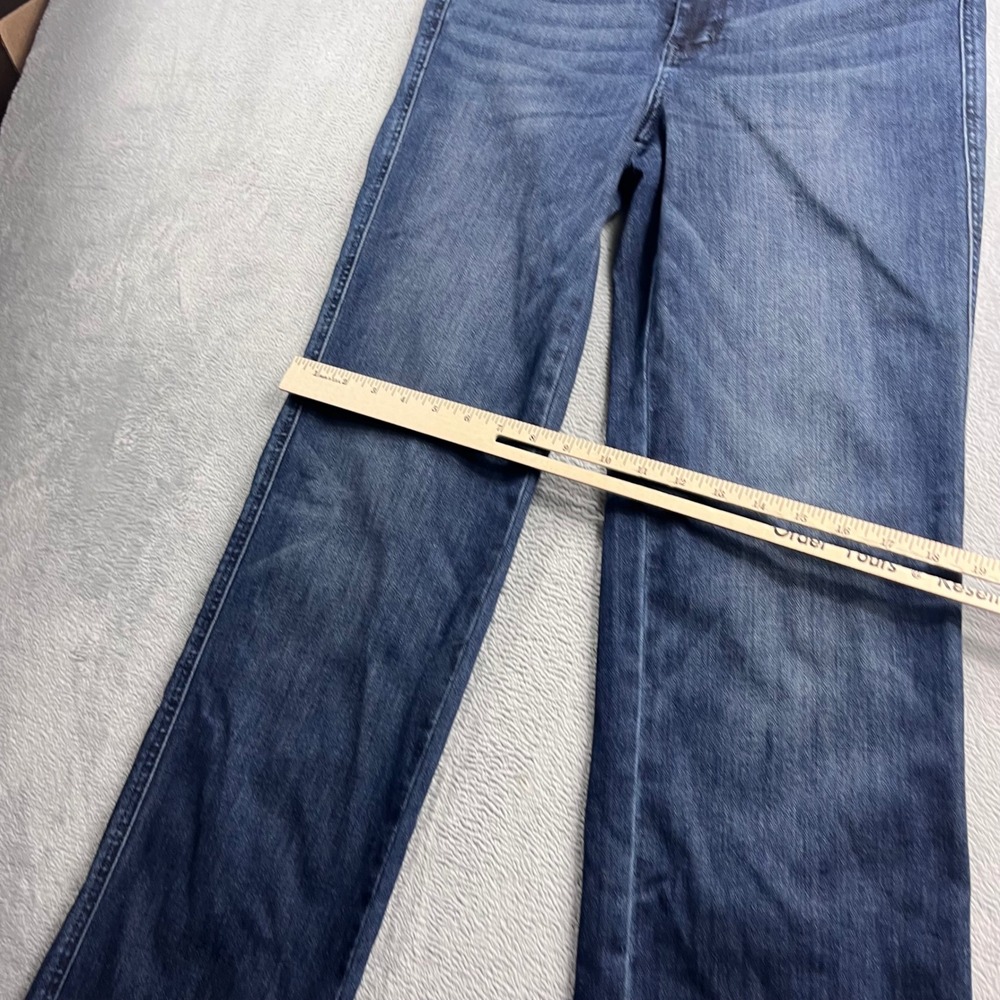 Judy Blue Straight Fit High Rise Raw Hem Jeans Dark Wash JB88861 DK Size 9/29 - Picture 9 of 12